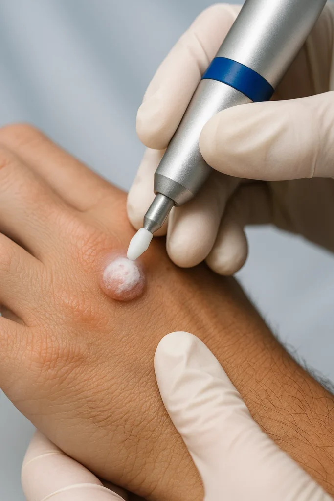 example of wart removal Gloucester using cryopen