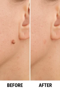 Skin tags removal Gloucester before and after