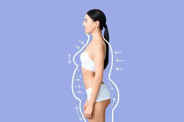 image of woman experiencing fat reduction treatment Gloucester