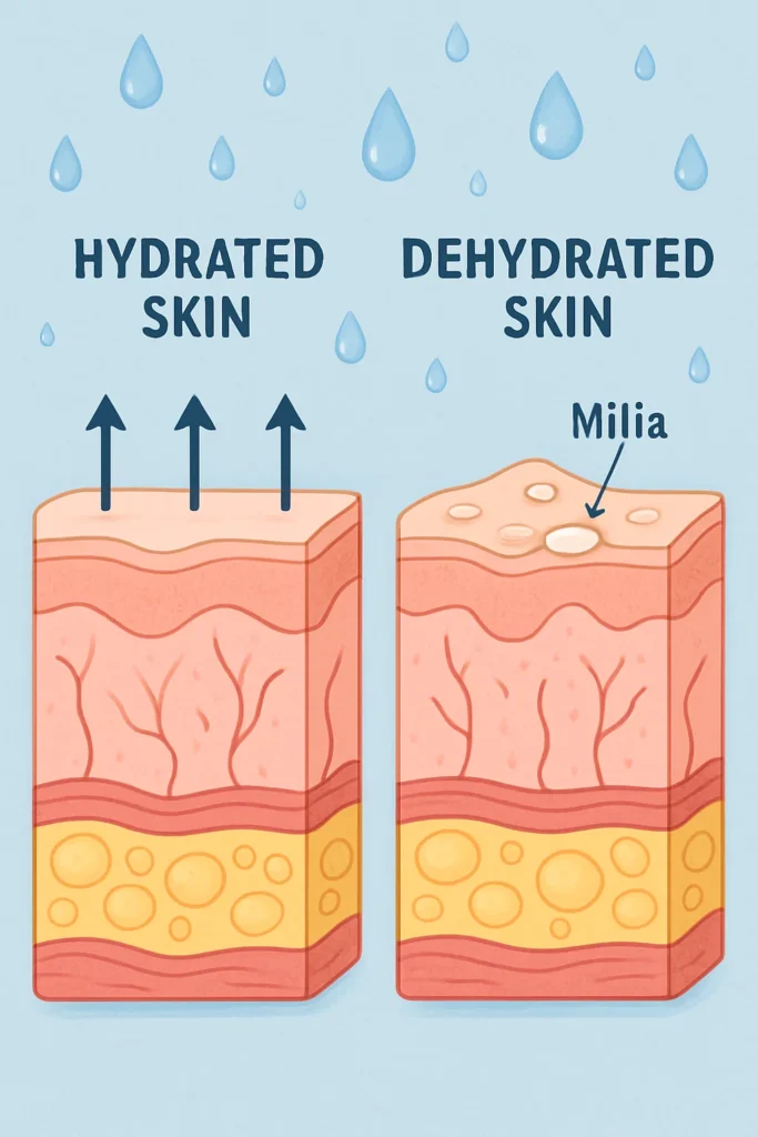 The importance of hydration and milia production Gloucester
