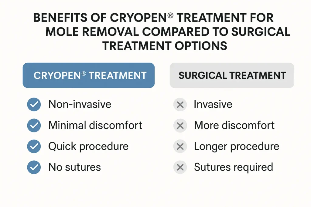 Benefits of facial mole removal Gloucester - call our team today to book a consultation