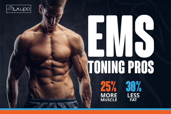 Image of man with sculpted stomach showing the fat loss and muscle gain of LA-EMS Body Sculpting Treatment Gloucester