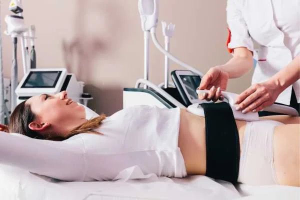 woman having body sculpting to help improve her body image and her mental health Gloucester